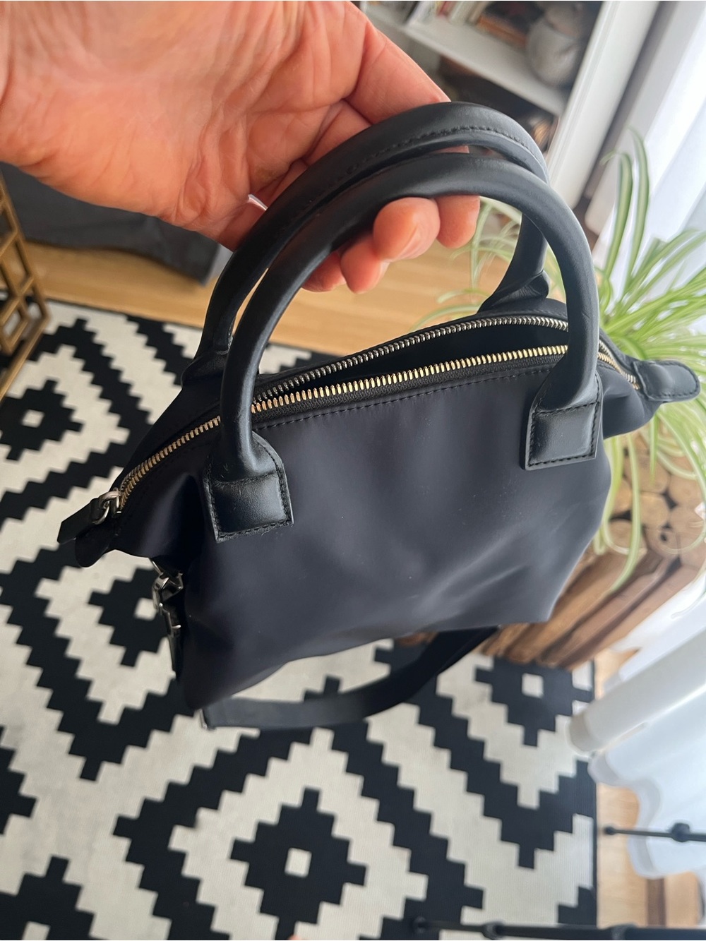 WANT Les Essentiels Black Nylon Shoulder Tote with Top Handles - Picture 9 of 11